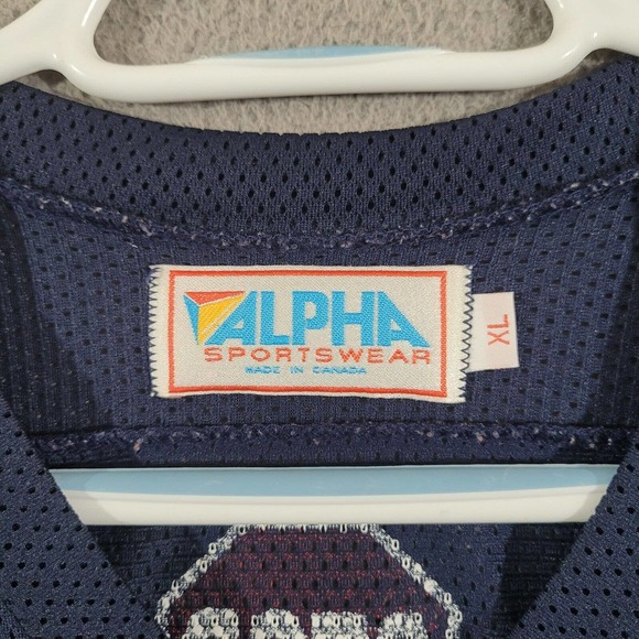 Vintage Alpha AHL Jersey Extra Large Blue Mesh Arch Hockey 90s‎ Sportswear - Picture 2 of 12